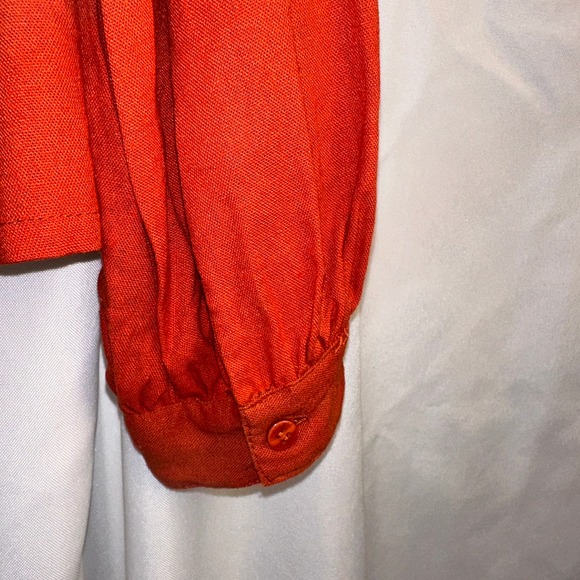 Farm Rio Linen Blend Blouse Detailed Embroidery Blusa Bordada NWT Sz Small $230 - Picture 15 of 16